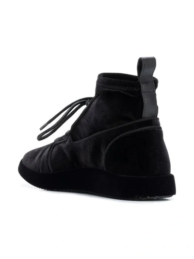 Shop Giuseppe Zanotti High Ankle Sneakers In Black