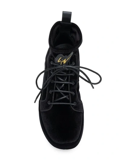 Shop Giuseppe Zanotti High Ankle Sneakers In Black