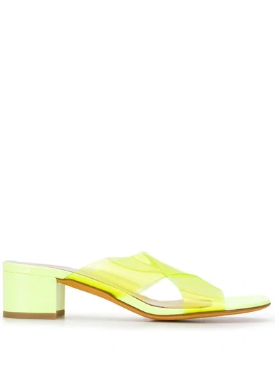 Shop Maryam Nassir Zadeh Open-toe Mule Sandals In Yellow