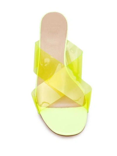 Shop Maryam Nassir Zadeh Open-toe Mule Sandals In Yellow