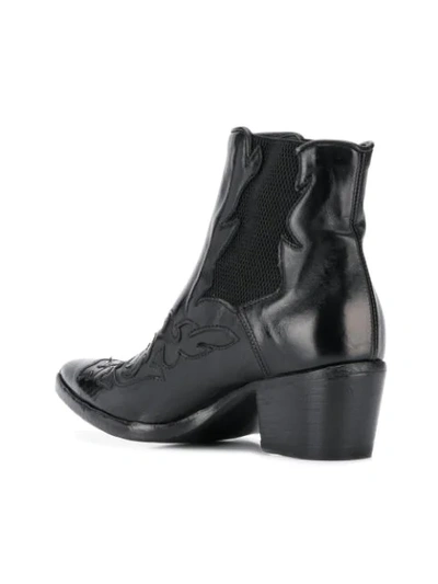 Shop Alberto Fasciani Western Ankle Boots In Black
