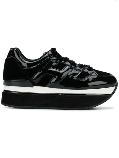 Shop Hogan Maxi H222 Sneakers In Black