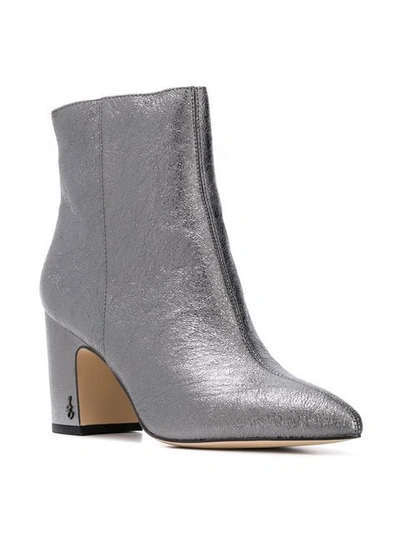 Shop Sam Edelman Metallic Ankle Boots - Grey