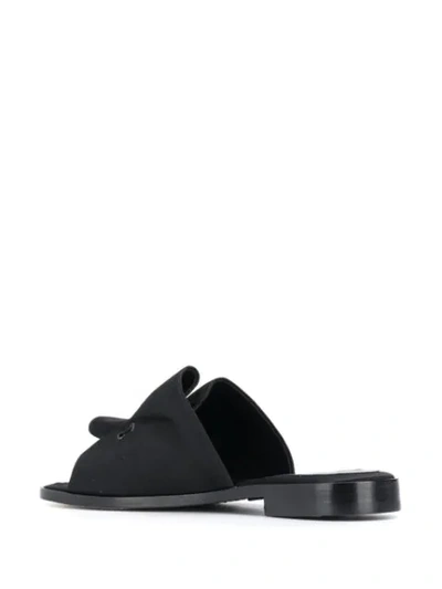 Shop Paul Andrew Bow Tie Mules In Black