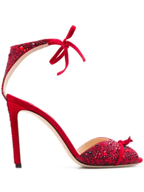 jimmy choo red crystal shoes