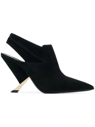 Shop Casadei Cutout Ankle Boots In Black