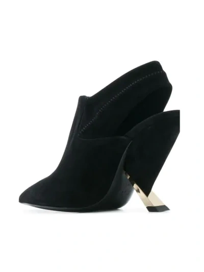 Shop Casadei Cutout Ankle Boots In Black