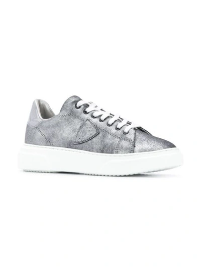 Shop Philippe Model Paris Sneakers - Silver