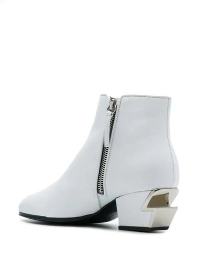 Shop Giuseppe Zanotti Signature Heel Boots In White