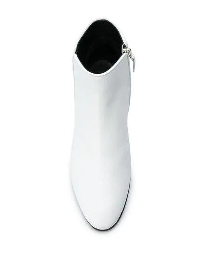 Shop Giuseppe Zanotti Signature Heel Boots In White