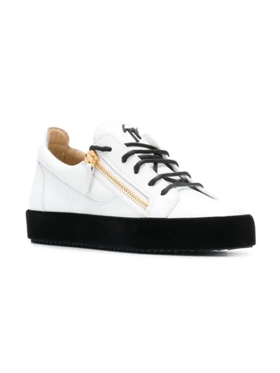 Shop Giuseppe Zanotti Design Nicki Low-top Sneakers - White