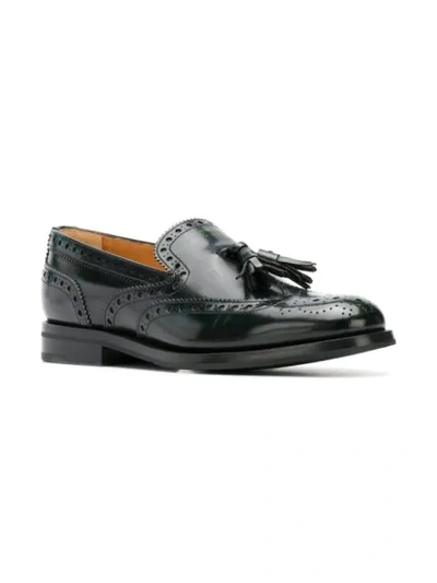 CHURCH'S BROGUE DETAIL LOAFERS - 蓝色