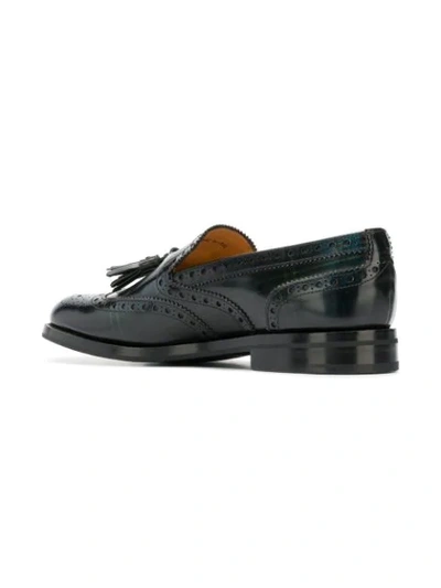 CHURCH'S BROGUE DETAIL LOAFERS - 蓝色