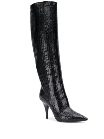 Shop Casadei Above-the-knee Boots In Black