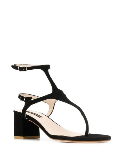 Shop Fabio Rusconi Thong Strap Sandals - Black