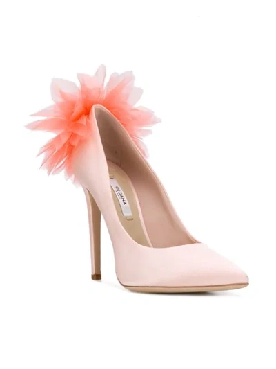 Shop Olgana Feathered Pumps In Pink