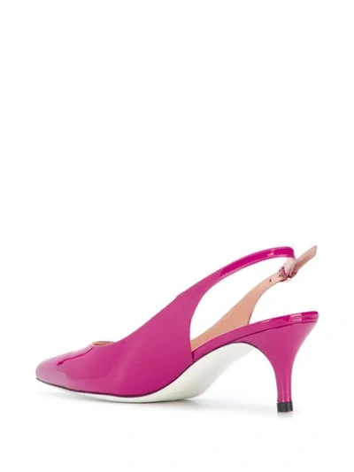 Shop Pollini Pointed Toe Slingback Pumps In Pink