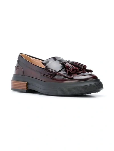 tasseled flatform loafers