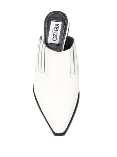 Shop Kenzo Rider Mules In White