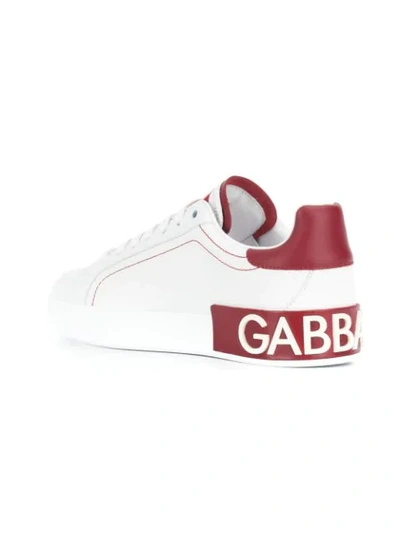 Shop Dolce & Gabbana Portofino Low-top Sneakers In White