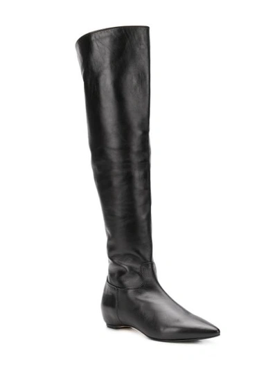 Shop The Seller Pointed Knee-length Boots - Black