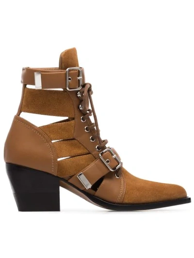 Shop Chloé Rylee Medium Boots - Brown