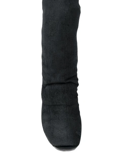 Shop Rick Owens Overknee-stiefel Mit Plateausohle In Black