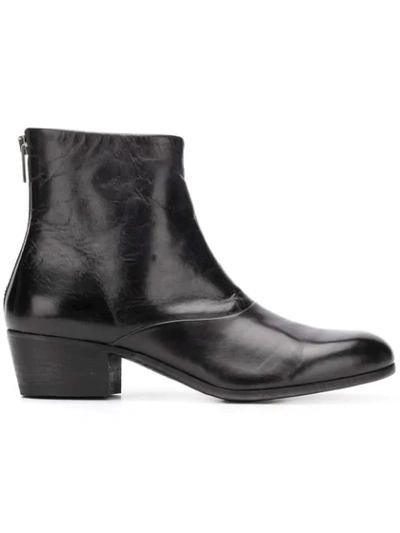 Shop Pantanetti Rear Zip Boots In Black