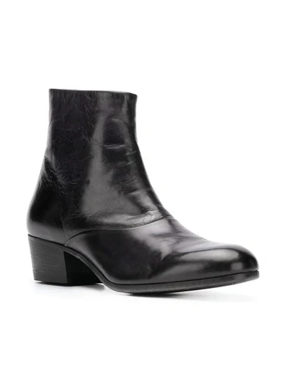 Shop Pantanetti Rear Zip Boots In Black