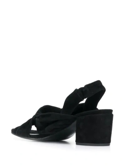 DEL CARLO KNOTTED FRONT SANDALS - 黑色