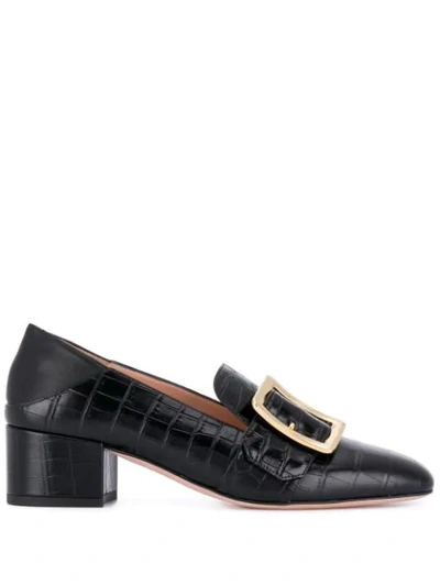 Shop Bally Janelle Buckle Mules In Black