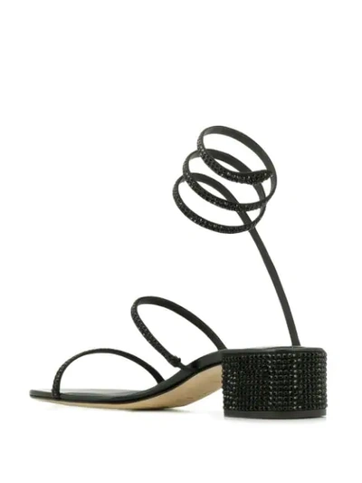 Shop René Caovilla Cleo Sandals In Black