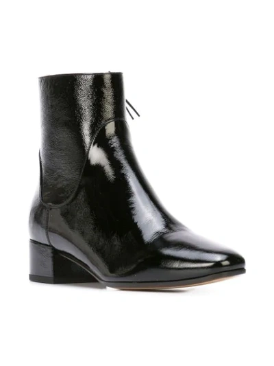Shop Francesco Russo Patent Leather Boots In Black
