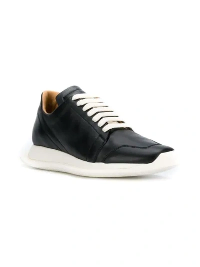 Shop Rick Owens Oblique Sneakers In Black