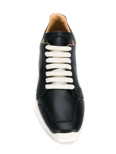 Shop Rick Owens Oblique Sneakers In Black