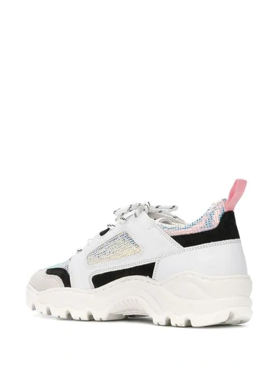 Shop Date Chunky Lace-up Sneakers In White