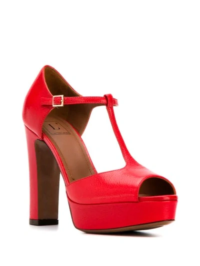 Shop L'autre Chose Heeled Mary Jane Sandals In Red