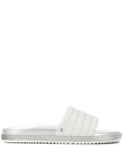 Shop Hogl Padded Slide Sandals In White