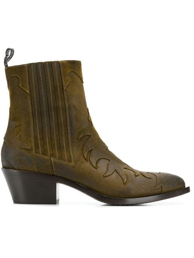 Shop Sartore Western Boots In Brown