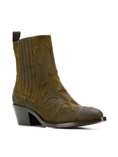 Shop Sartore Western Boots In Brown