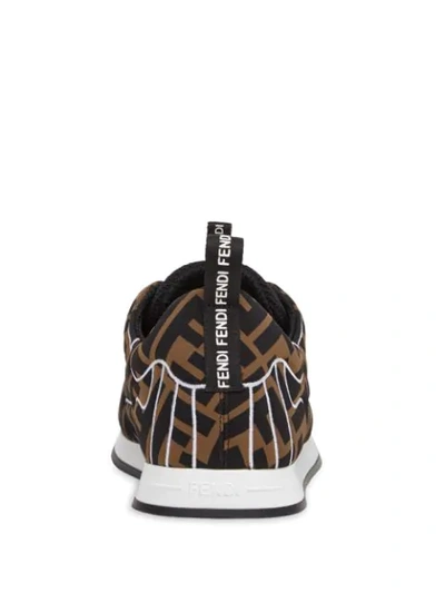 Shop Fendi Ffreedom Sneakers In Brown