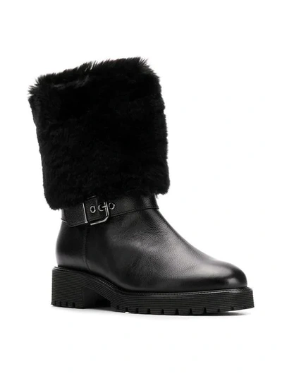 Shop Hogl Fur Lining Boots In Black