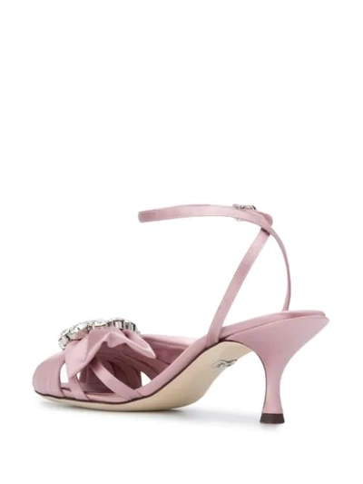 Shop Dolce & Gabbana Bow Sandals In Pink