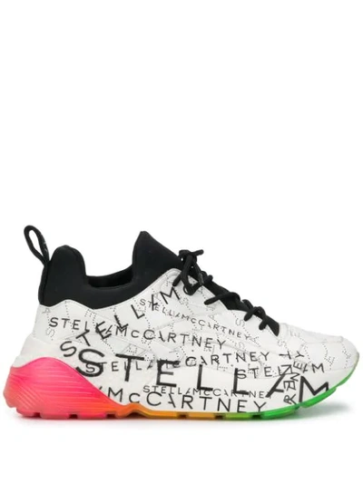 Shop Stella Mccartney Logo Print Eclypse Sneakers In White