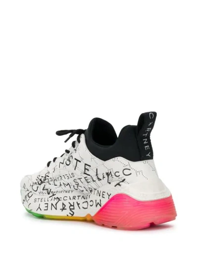 Shop Stella Mccartney Logo Print Eclypse Sneakers In White