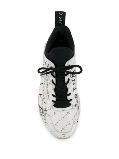 Shop Stella Mccartney Logo Print Eclypse Sneakers In White