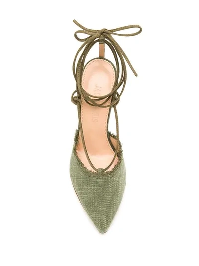 Shop Jacquemus Circle Heel Sandals In Green