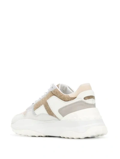 Shop Tod's Colour-block Sneakers In Neutrals