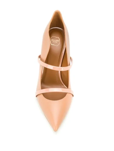 Malone Souliers Beige Maureen 85 Pointed Toe Pumps In Brown