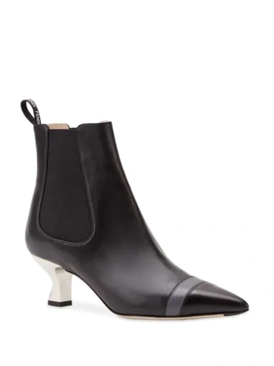 Shop Fendi Colibrì Pointed Ankle Boots In Black